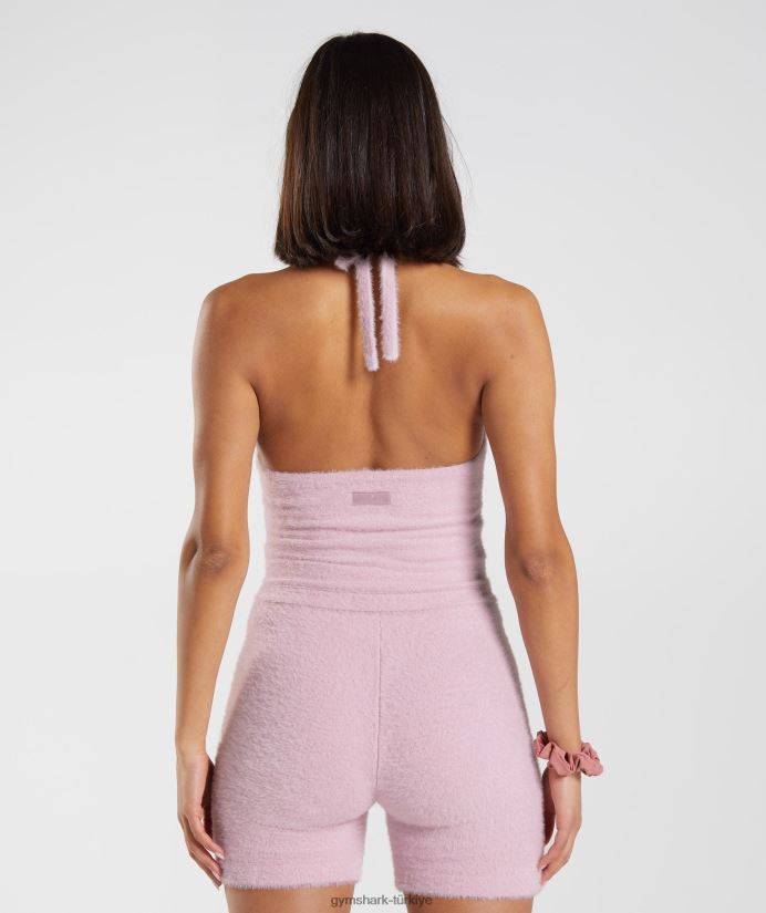 whitney kirpik örgü midi boyundan bağlamalı üst kadınlarGymshark preslenmiş petal pembe 02H048464