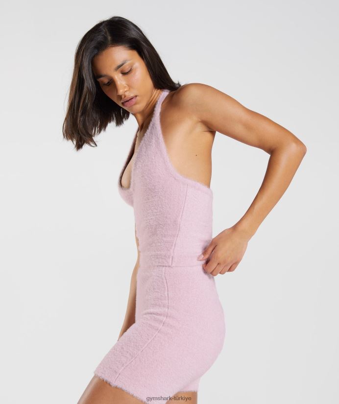 whitney kirpik örgü midi boyundan bağlamalı üst kadınlarGymshark preslenmiş petal pembe 02H048464