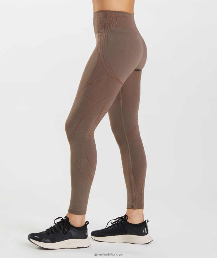 apex dikişsiz tayt kadınlarGymshark mantar kahvesi/kiraz kahvesi 02H048314