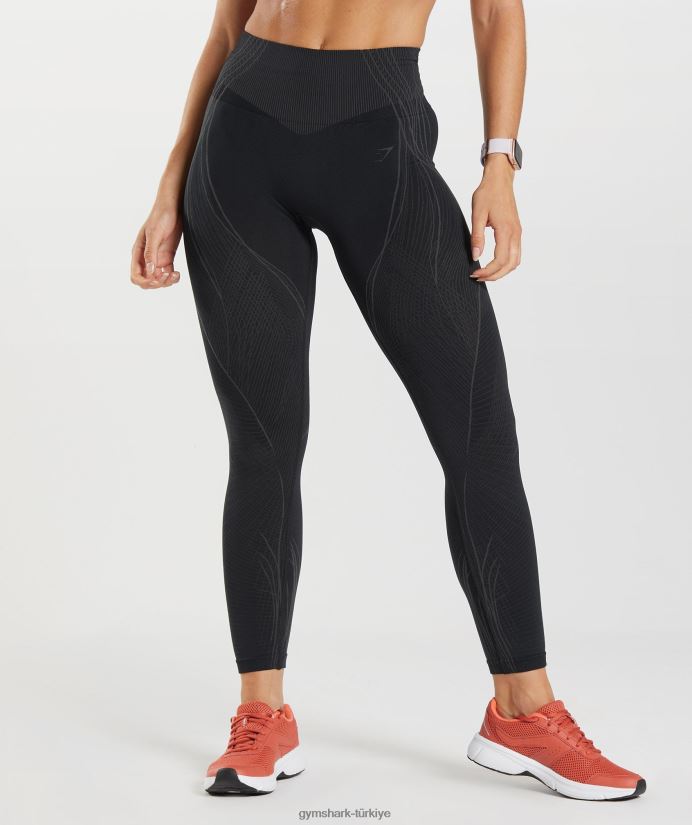 apex dikişsiz tayt kadınlarGymshark siyah/oniks grisi 02H048334