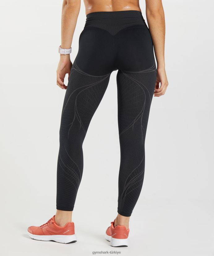 apex dikişsiz tayt kadınlarGymshark siyah/oniks grisi 02H048334