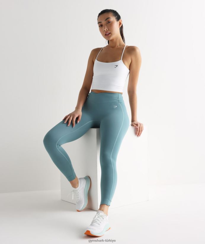 çapraz tayt kadınlarGymshark Gök gürültüsü mavisi 02H048275