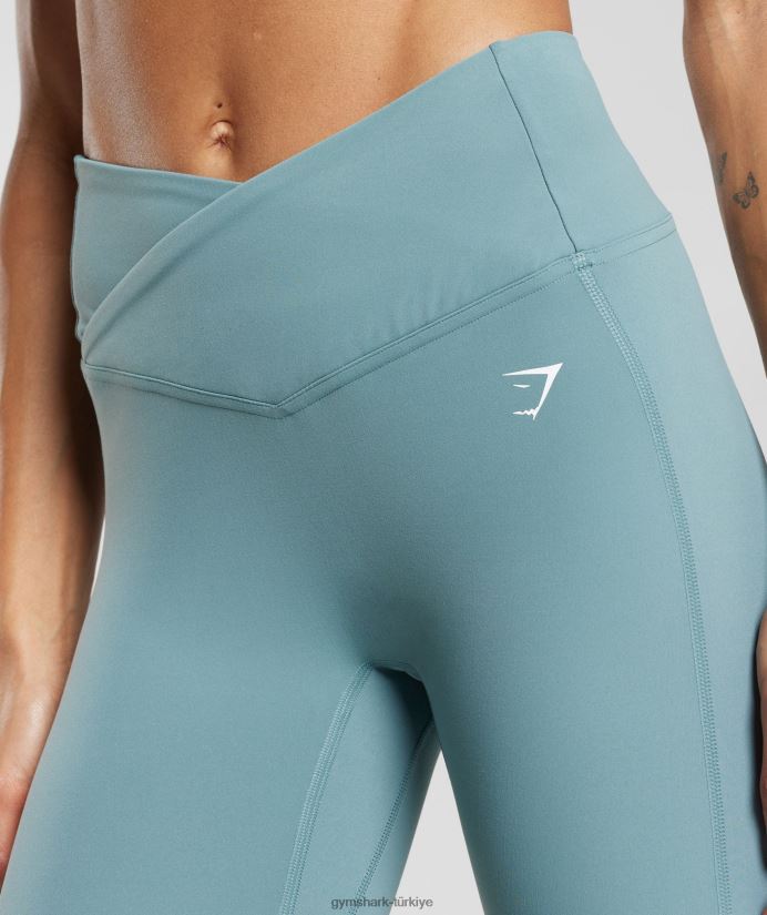 çapraz tayt kadınlarGymshark Gök gürültüsü mavisi 02H048275