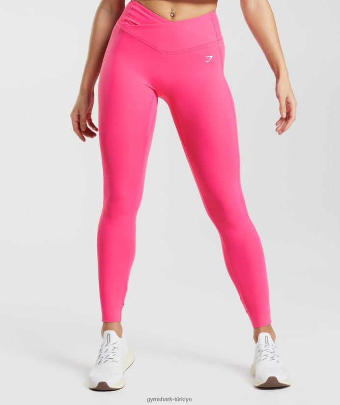 çapraz tayt kadınlarGymshark parlak fuşya 02H048274