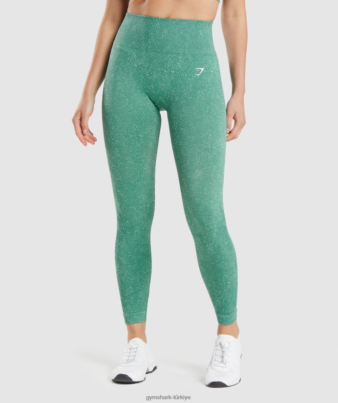 benekli dikişsiz taytlara uyum sağlayın kadınlarGymshark maden | Alp yeşili 02H048322