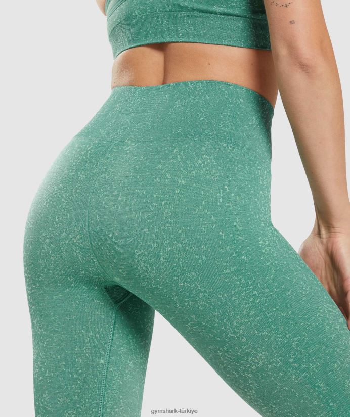 benekli dikişsiz taytlara uyum sağlayın kadınlarGymshark maden | Alp yeşili 02H048322
