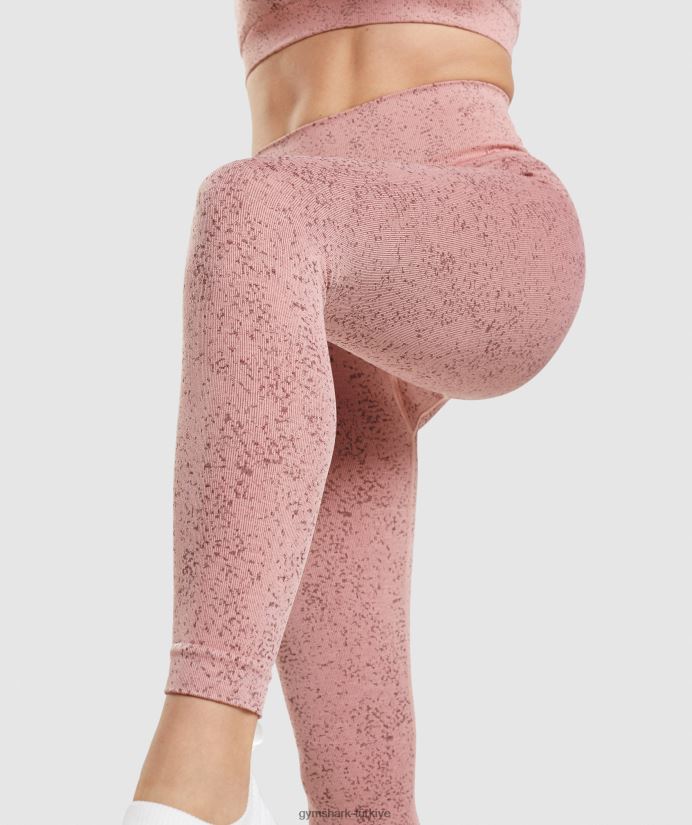 benekli dikişsiz taytlara uyum sağlayın kadınlarGymshark maden | Paige pembe 02H048321
