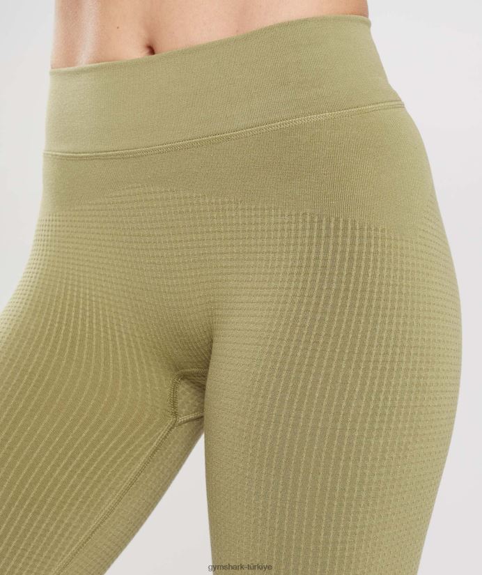 dikişsiz taytları duraklat kadınlarGymshark grifon yeşili 02H048333