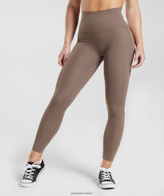 eski tayt kadınlarGymshark yer mantarı kahverengi 02H048339