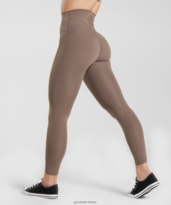 eski tayt kadınlarGymshark yer mantarı kahverengi 02H048339