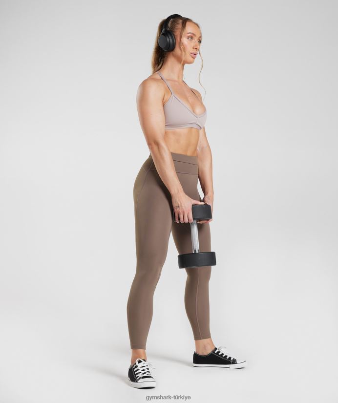 eski tayt kadınlarGymshark yer mantarı kahverengi 02H048339