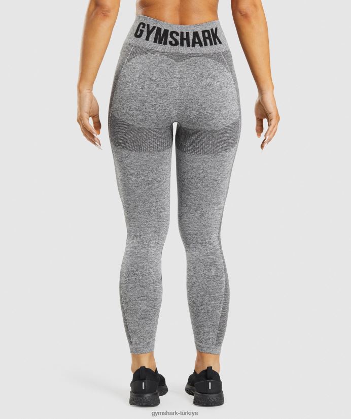 esnek yüksek belli tayt kadınlarGymshark kömür marn 02H048320