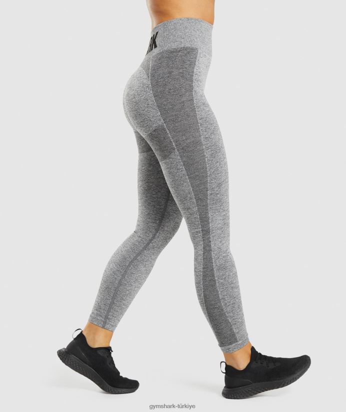 esnek yüksek belli tayt kadınlarGymshark kömür marn 02H048320