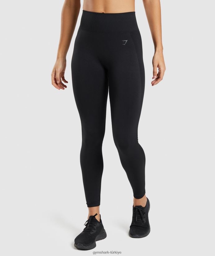 esnek yüksek belli tayt kadınlarGymshark siyah 02H048283
