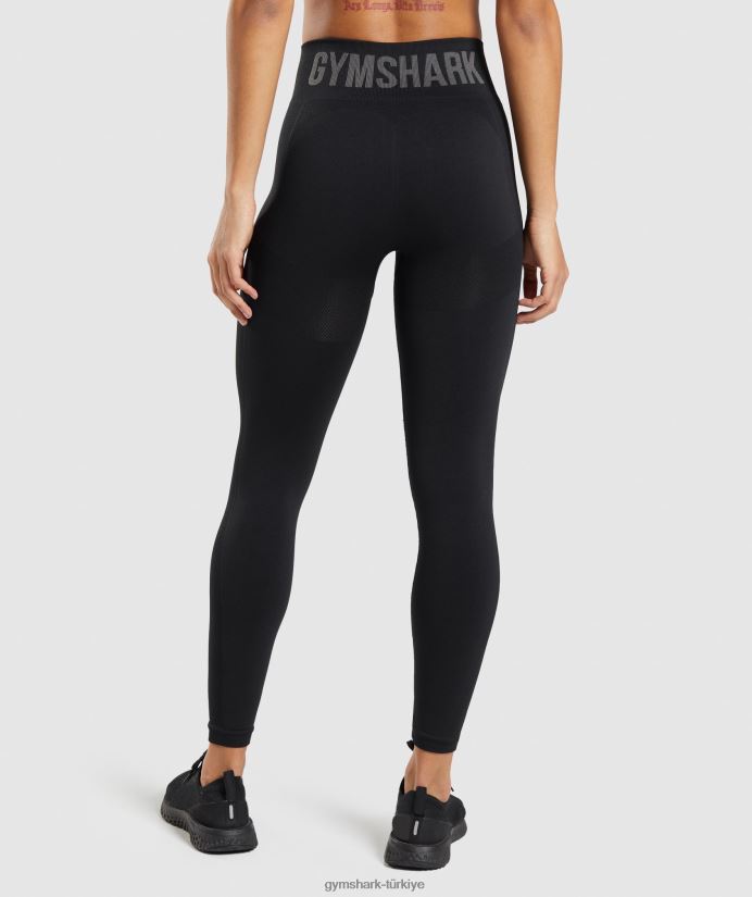 esnek yüksek belli tayt kadınlarGymshark siyah 02H048283