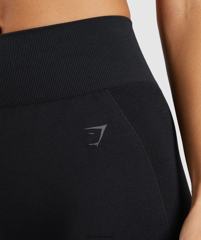 esnek yüksek belli tayt kadınlarGymshark siyah 02H048283