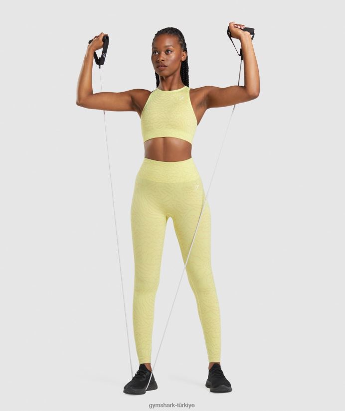 hayvan dikişsiz taytlarına uyum sağlar kadınlarGymshark ateş böceği sarı 02H048260