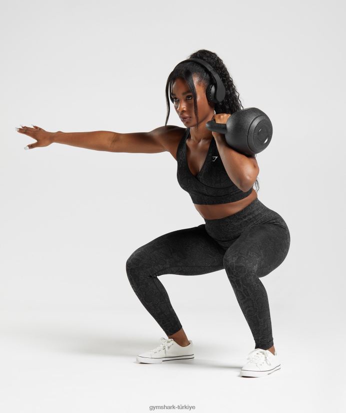 hayvan dikişsiz taytlarına uyum sağlar kadınlarGymshark kentsel gri/siyah 02H048259