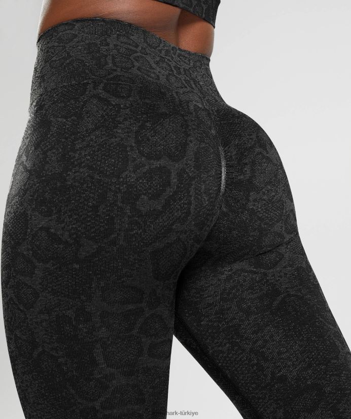 hayvan dikişsiz taytlarına uyum sağlar kadınlarGymshark kentsel gri/siyah 02H048259