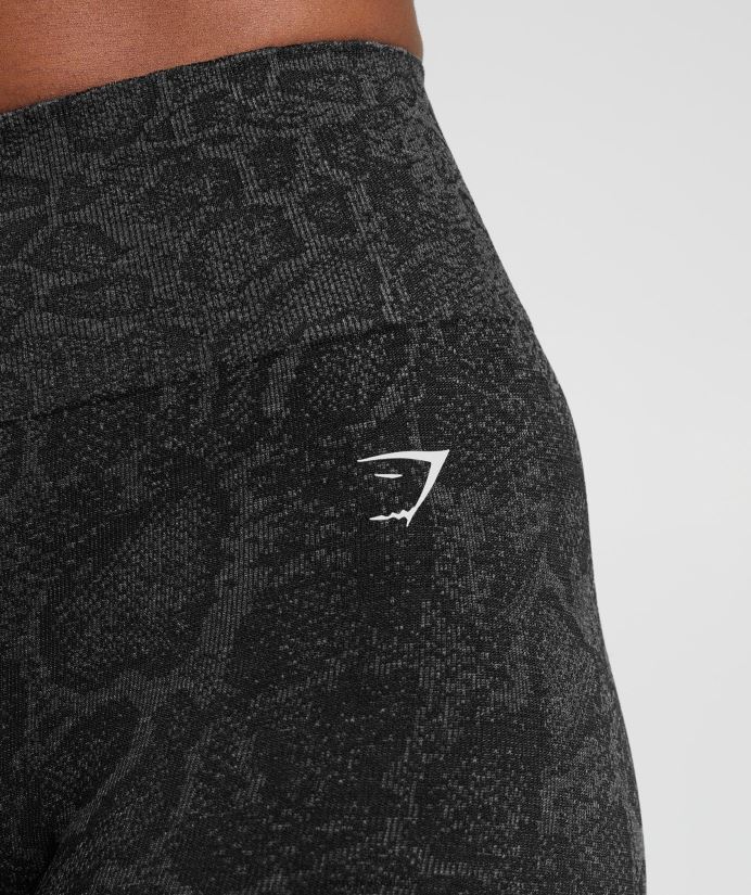hayvan dikişsiz taytlarına uyum sağlar kadınlarGymshark kentsel gri/siyah 02H048259