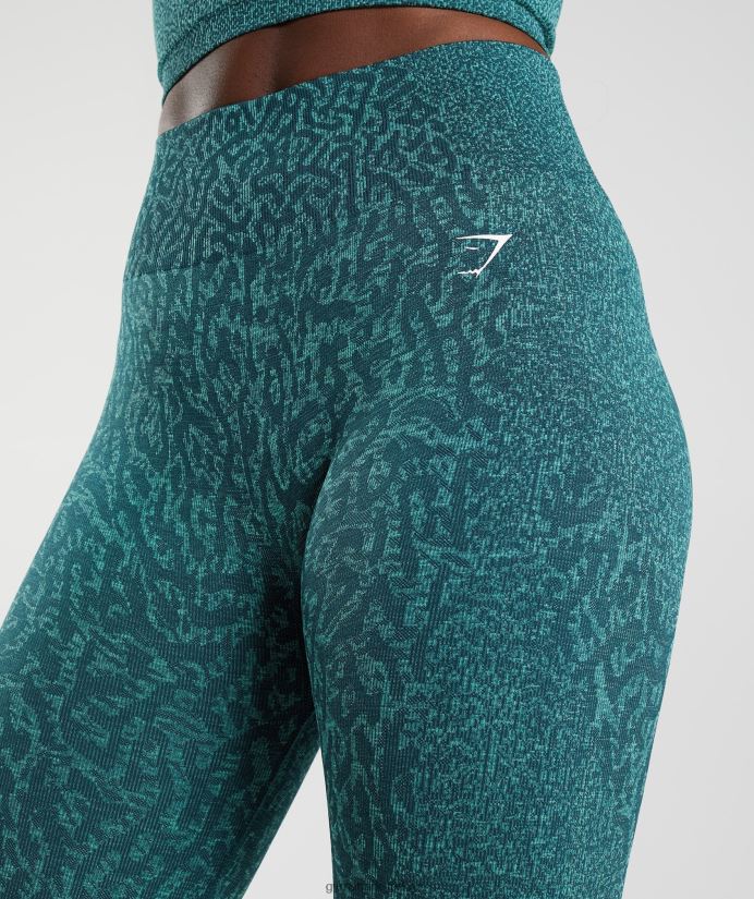 hayvan dikişsiz taytlarına uyum sağlar kadınlarGymshark resif | kış deniz mavisi 02H048292