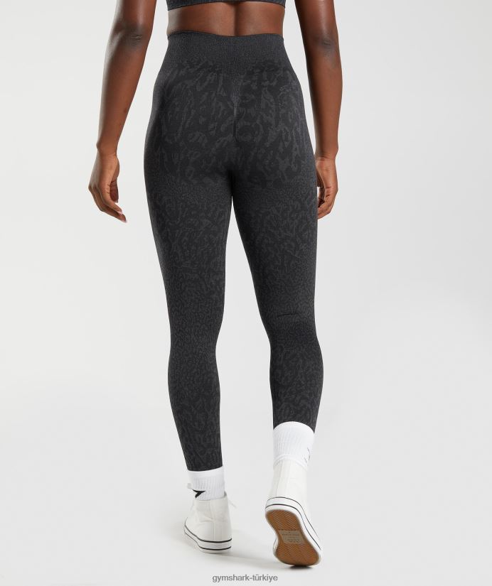 hayvan dikişsiz taytlarına uyum sağlar kadınlarGymshark resif | siyah 02H048298
