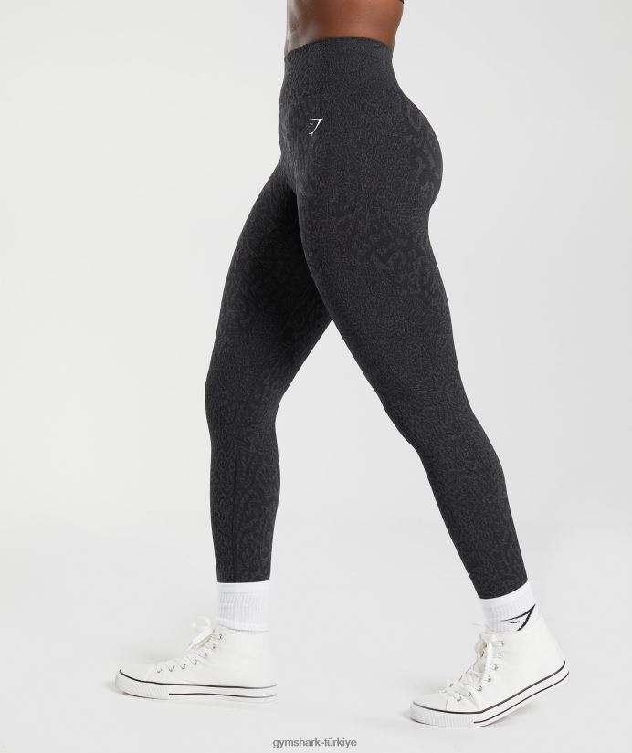 hayvan dikişsiz taytlarına uyum sağlar kadınlarGymshark resif | siyah 02H048298