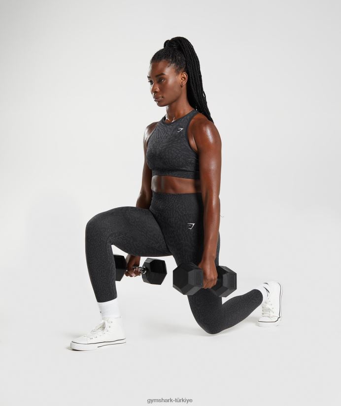 hayvan dikişsiz taytlarına uyum sağlar kadınlarGymshark resif | siyah 02H048298