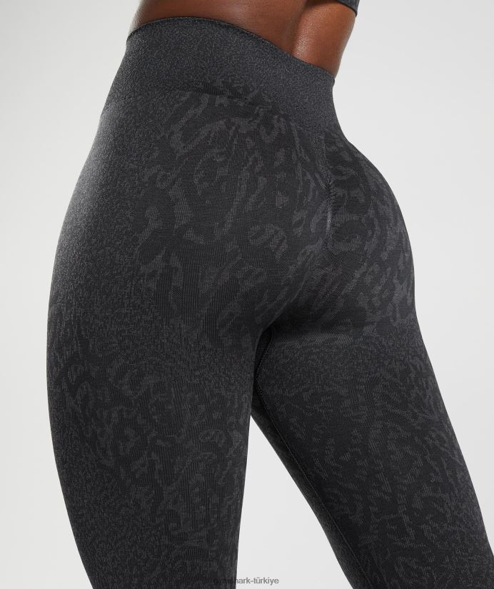 hayvan dikişsiz taytlarına uyum sağlar kadınlarGymshark resif | siyah 02H048298
