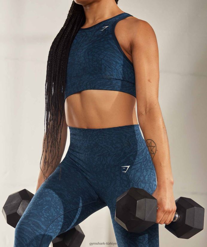 hayvan dikişsiz taytlarına uyum sağlar kadınlarGymshark vahşi | Donanma 02H048316