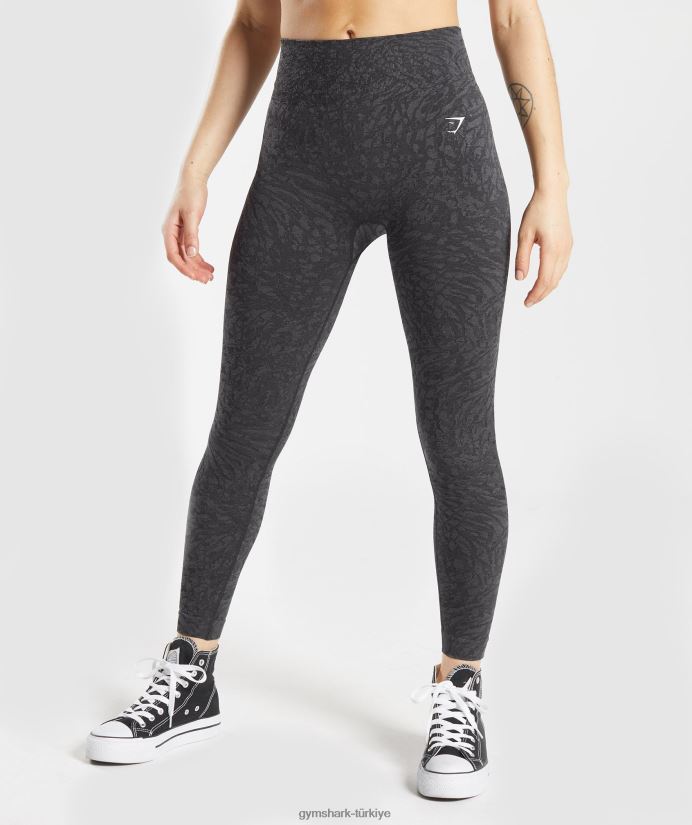 hayvan dikişsiz taytlarına uyum sağlar kadınlarGymshark vahşi | siyah 02H048258