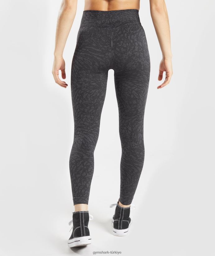 hayvan dikişsiz taytlarına uyum sağlar kadınlarGymshark vahşi | siyah 02H048258