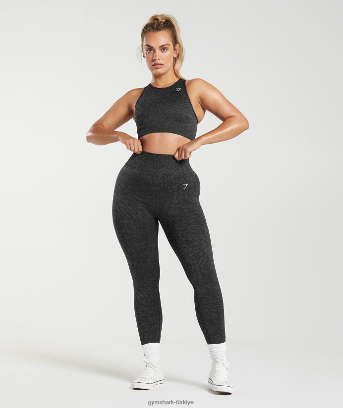hayvan dikişsiz taytlarına uyum sağlar kadınlarGymshark vahşi | siyah 02H048258
