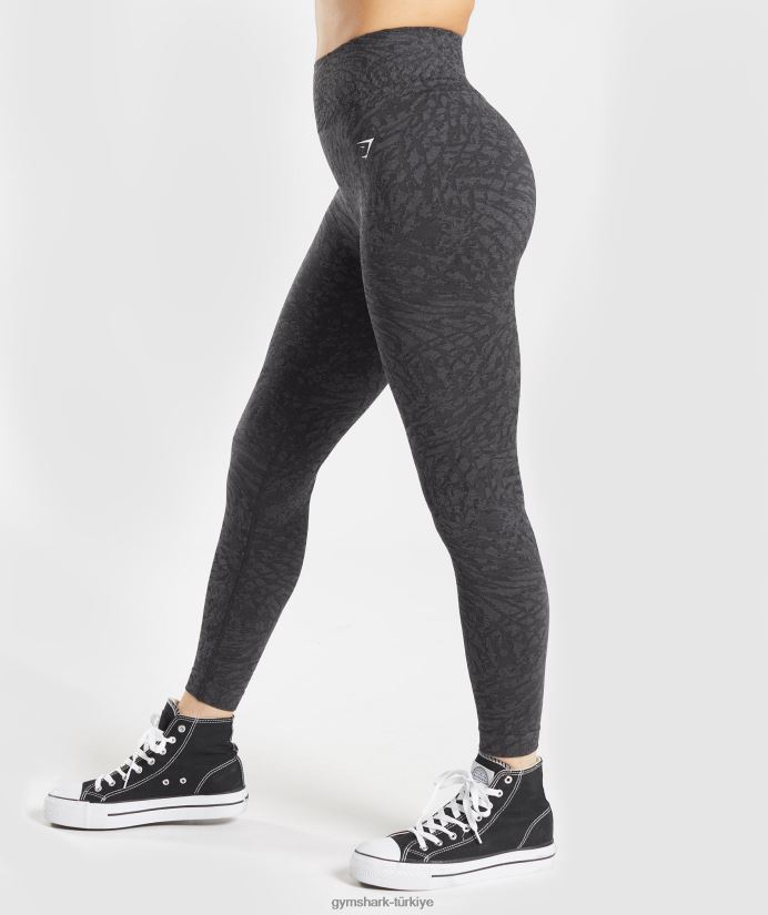 hayvan dikişsiz taytlarına uyum sağlar kadınlarGymshark vahşi | siyah 02H048258