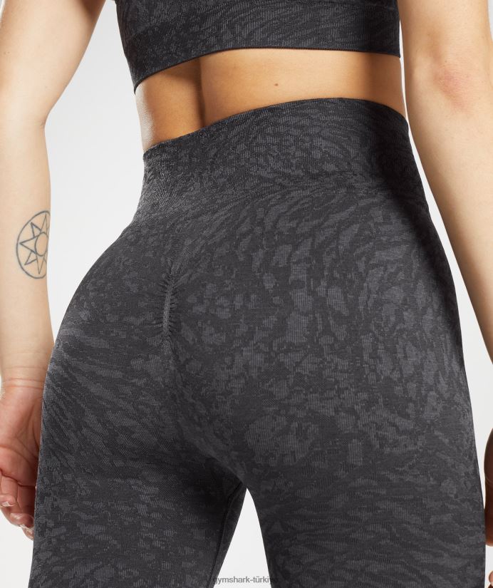 hayvan dikişsiz taytlarına uyum sağlar kadınlarGymshark vahşi | siyah 02H048258