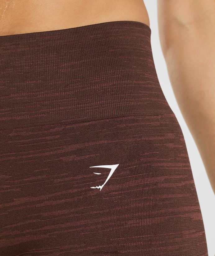 kırçıllı dikişsiz taytlara uyum sağlayın kadınlarGymshark arşiv kahvesi/kiraz kahvesi 02H048294