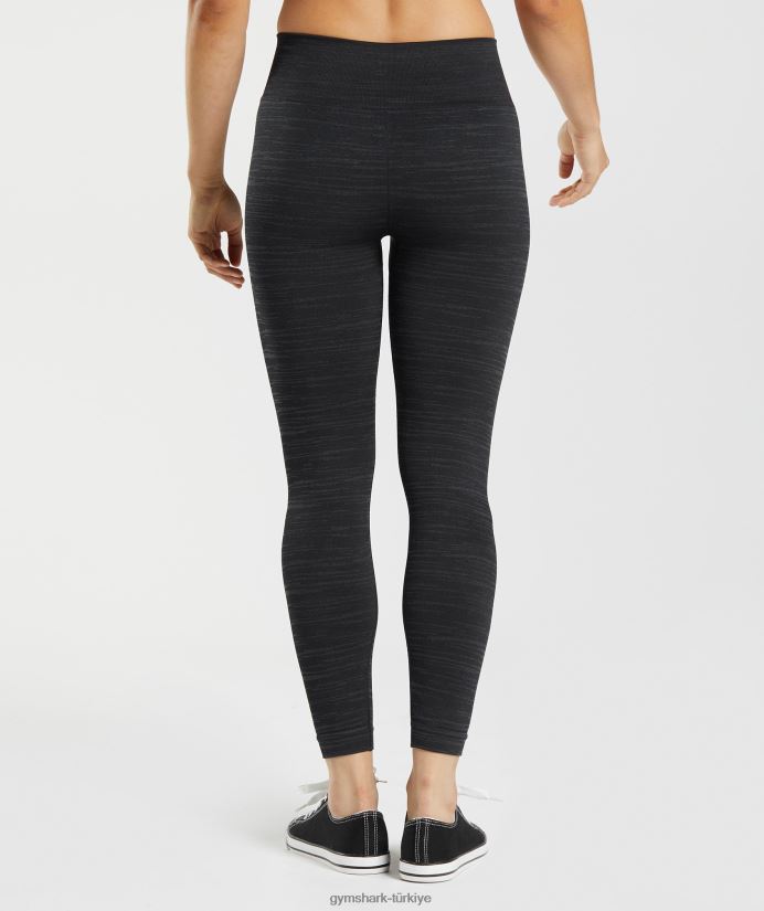 kırçıllı dikişsiz taytlara uyum sağlayın kadınlarGymshark siyah/dumanlı gri 02H048297