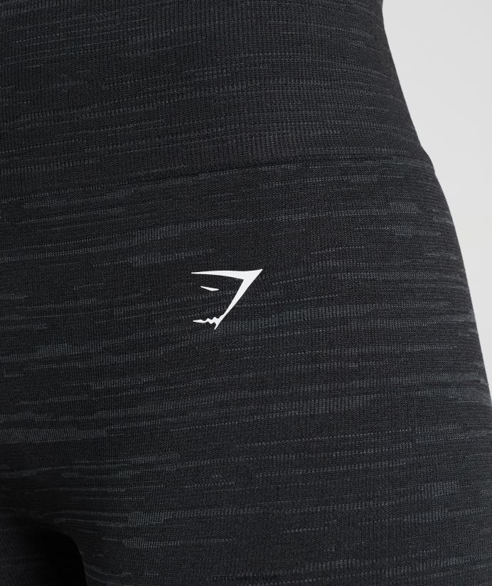 kırçıllı dikişsiz taytlara uyum sağlayın kadınlarGymshark siyah/dumanlı gri 02H048297
