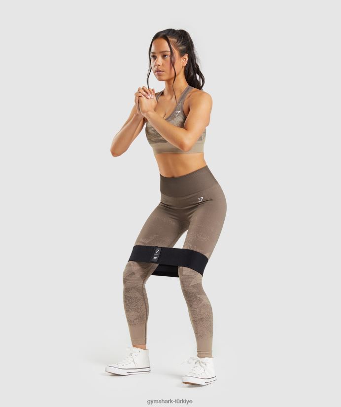 ombre dikişsiz taytlara uyum sağlayın kadınlarGymshark üçgen | kuruş kahverengi baskı 02H048318