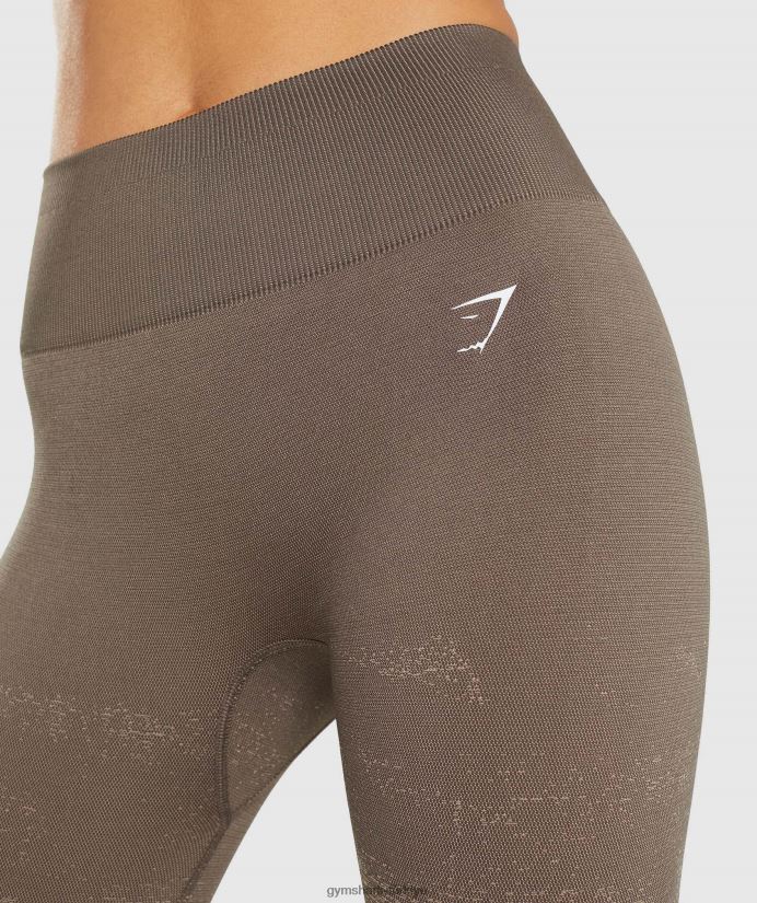 ombre dikişsiz taytlara uyum sağlayın kadınlarGymshark üçgen | kuruş kahverengi baskı 02H048318