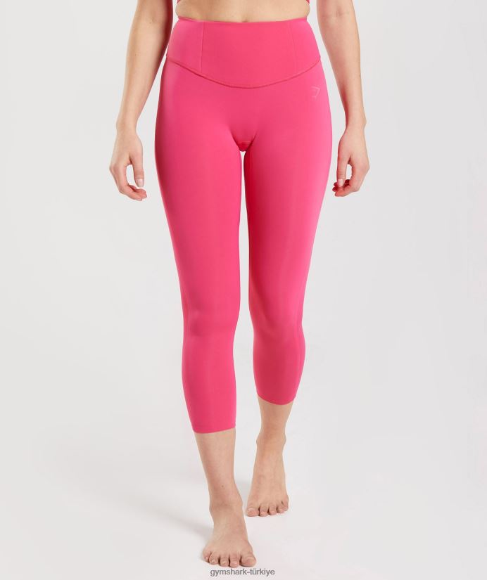 stüdyo 7/8 tayt kadınlarGymshark ebegümeci pembe 02H048290