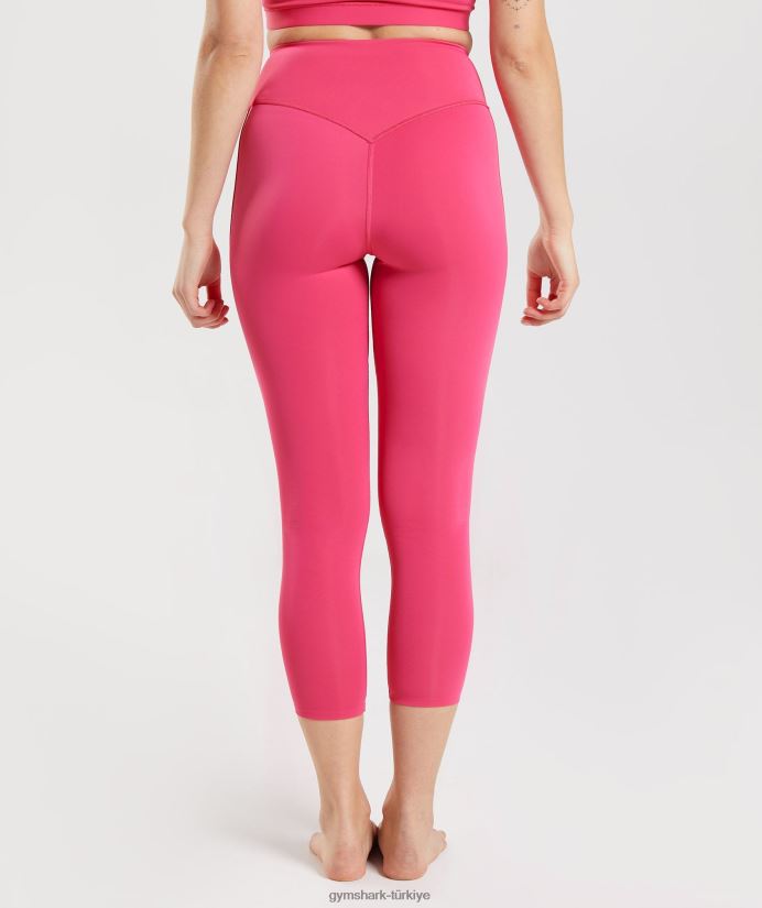 stüdyo 7/8 tayt kadınlarGymshark ebegümeci pembe 02H048290