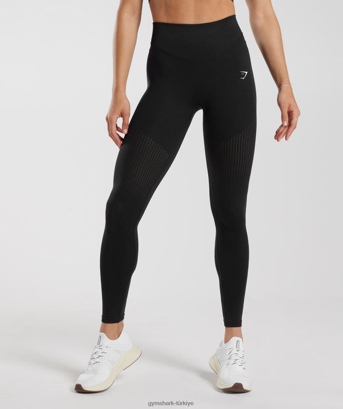 ter dikişsiz file tayt kadınlarGymshark siyah 02H048243
