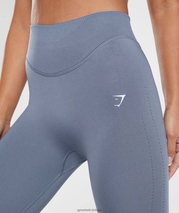 ter dikişsiz tayt kadınlarGymshark akşam mavisi 02H048248