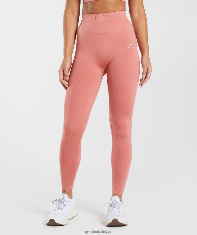 ter dikişsiz tayt kadınlarGymshark pişmiş toprak pembe 02H048284