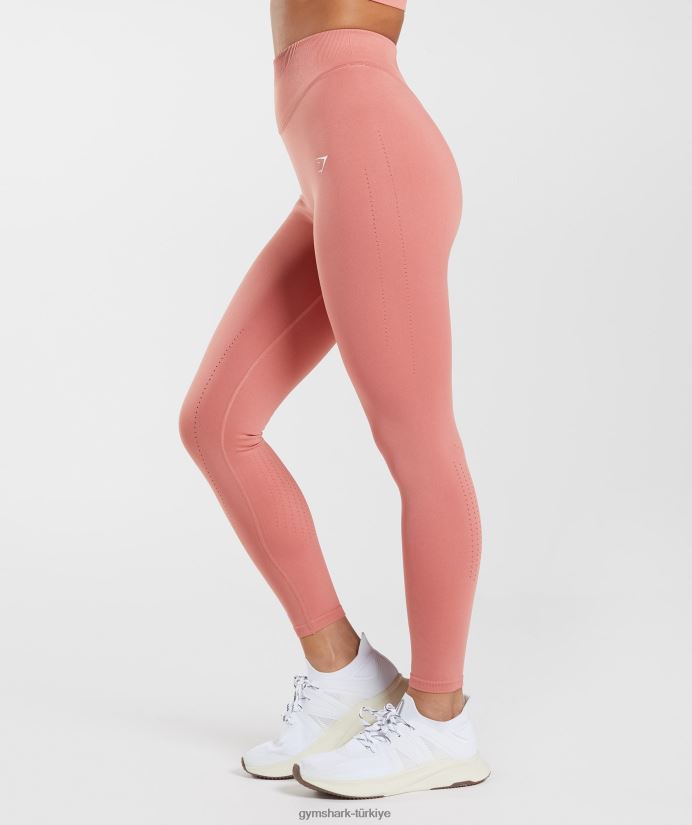 ter dikişsiz tayt kadınlarGymshark pişmiş toprak pembe 02H048284
