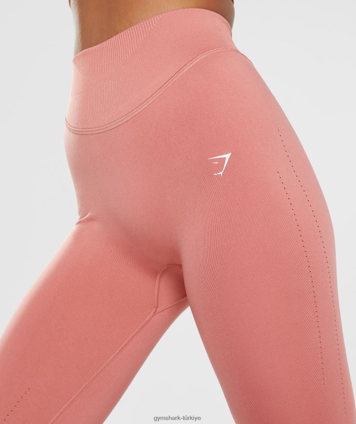 ter dikişsiz tayt kadınlarGymshark pişmiş toprak pembe 02H048284