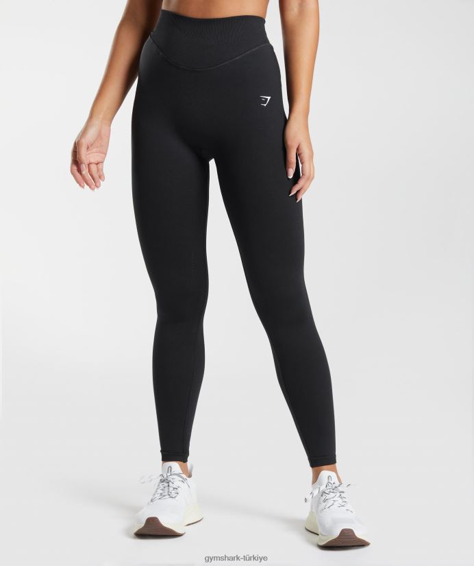 ter dikişsiz tayt kadınlarGymshark siyah 02H048239