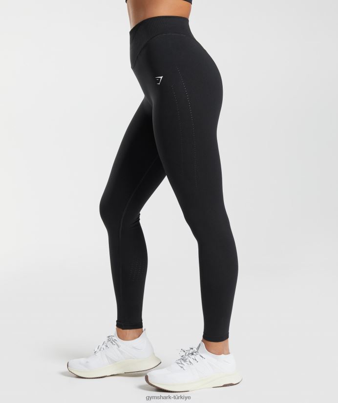 ter dikişsiz tayt kadınlarGymshark siyah 02H048239