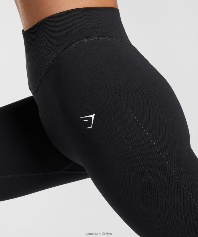 ter dikişsiz tayt kadınlarGymshark siyah 02H048239